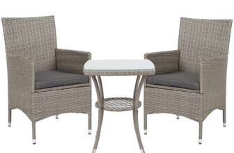Outsunny 3 Piece Rattan Bistro Set