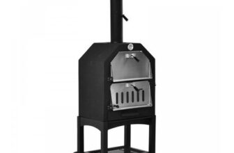 Outsunny 3-Tier Freestanding Outdoor Pizza Oven & Charcoal BBQ