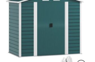 Outsunny 7 X 4ft Upgraded Metal Shed with Lock, Easy to Assemble