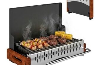 Outsunny Charcoal BBQ Grill Folding Barbecue Grill