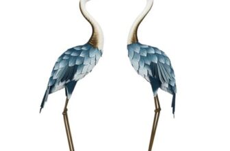Outsunny Crane Garden Ornaments, 2 PCS