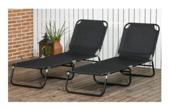 Outsunny Folding Sun Loungers Set of 2