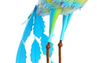 Outsunny Peacock Garden Statue, Standing Garden Ornament, Metal Garden Gift with Stakes for Patio Pond Landscape Decoration, Multi-Colour