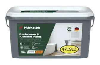 PARKSIDE Bathroom and Kitchen Paint – White – 5L
