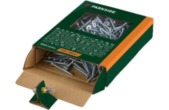 PARKSIDE Chipboard Screws – 420 Pieces / Wall Plugs – 500 Pieces