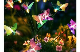 PATIOPIA Solar Butterfly Swaying Lights Outdoor Waterproof Garden 2-Pack