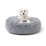 PELZIN Stoutwool Chew-Proof round Dog Bed 63cm Charcoal