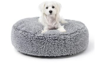 PELZIN Stoutwool Chew-Proof round Dog Bed 63cm Charcoal