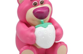 Paladone Lotso Huggin Bear GloBuddies Colour Changing Strawberry LED Lamp, Officially Licensed