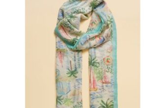 Palm Print Lightweight Rectangle Scarf