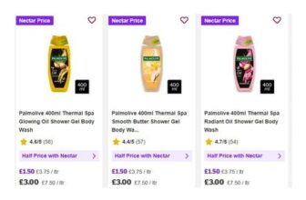 Palmolive 400ml Thermal Spa Shower Gels (Nectar Price)