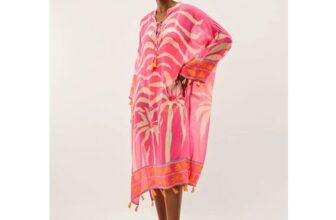Paloma Palm Print Midi Kaftan