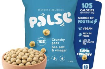 Palse Crunchy Peas Sea Salt & Vinegar/Jalapeño or Crunchy Broad Beans Sweet Paprika – 50g