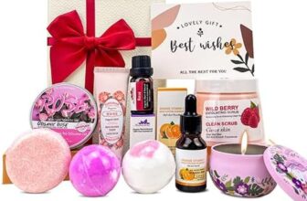 Pamper Hamper Gifts for Women Unique Thank You Teacher Gifts Spa Bath Set,Relaxing Basket Gifts for Her, Gest Well Soon Self Care Retirement Gift Set, Delicately Boxed