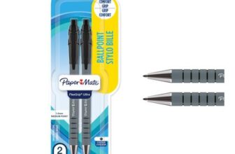 Paper Mate FlexGrip Ultra Retractable Ballpoint Pens Black 2 Count