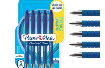Paper Mate Flexgrip Ultra Retractable Ballpoint Pens, Blue, 5 Count