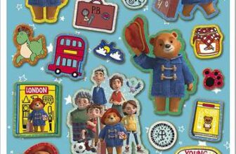 Paper Projects The Adventures of Paddington Sparkly Stickers Official Licensed Product Reusable on Non-Porous Surfaces