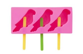 Parrot Ice Lolly Popsicle Mould Set, With Reusable Moulds & Sticks