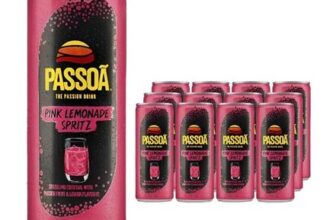 Passoa Pink Lemonade Spritz Ready-to-Drink Cocktail, Party Pack 12x250ml