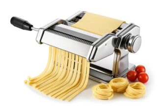 Pasta Roller & Cutter, Dual-Width, 2-in-1 Stainless Steel, Cleaning Kit