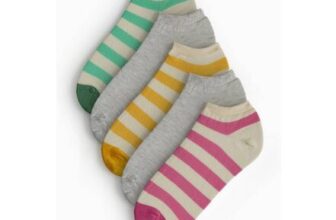 Pastel Stripe Trainer Socks 5 Pack 4-8tuc147624141