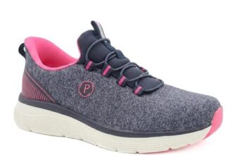 Pavers Easy Step in Wide Fit Memory Foam Trainers – Navy