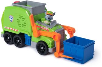 Paw Patrol: Crush N Roll Recycling Lorry with Rocky Action Figure & Transforming Compacted Recycling Vehicle