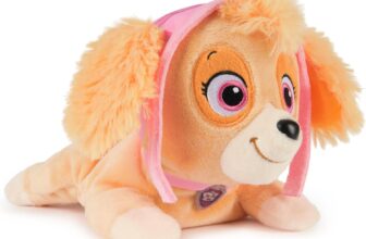 Paw Patrol GUND Skye Plush, Official Toys, Lounging Skye Plush Toy, Weighted Stuffed Animal, Sensory Toy for Ages 1 and Up, 8