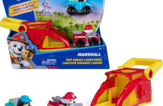 Paw Patrol Marshall Pup Squad Launchers with Rex Vehicle 2-Pack, Kids Toys for Boys and Girls Ages 3 and Up