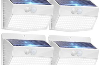 Peasur 4 Pack Solar Lights Outdoor with Pir Motion Sensor, 138 LED Sold by Peasur-UK / FBA