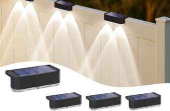 Peasur 8 Pack Solar Fence Lights Outdoor Garden, Solar Powered Step Light – Sold by Peasur-UK / FBA