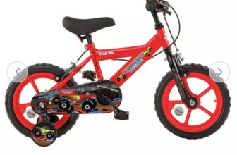 Pedal Pals Monster Smash 14 inch Wheel Size Kids Bike – Red – With Code – Free C&C