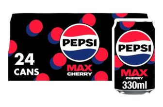 Pepsi Max Cherry No Sugar Cola Cans 24 x 330ml