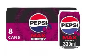 Pepsi Max Cherry No Sugar Cola Cans 8 X 330ml