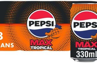 Pepsi Max Tropical, 330ml Cans (Pack of 8) £2.76 S&S