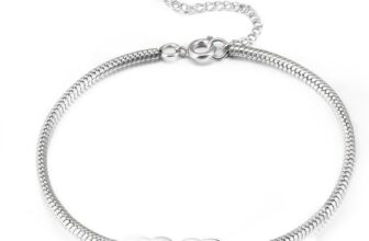 Personalized Ankle Bracelet for Women with Name Birthstone Stainless Steel Heart Pendant for Mom Daughter Grandma Gift for Christmas Mothers Day