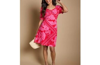 Petite Sweetheart Tie Front Mini Dress