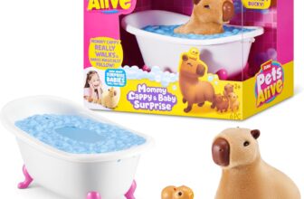 Pets Alive Mommy Capybara and Baby Surprise by ZURU – Robotic Walking Mommy Capybara with Baby Cappybara Toys, For Girls 3