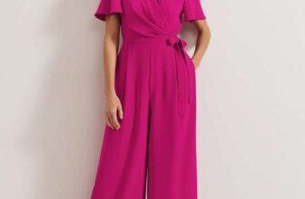 Phase Eight Julissa Pink Wide Leg Jumpsuit – Size 6-12 – Free C&C