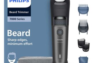 Philips Beard Trimmer 7000 Series – Self-sharpening Metal Blades, BeardSense Technology, BT7665/15