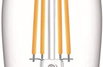 Philips LED Premium Classic Clear Glass Candle Filament Light Bulb B22 Bayonet Cap Warm White 2700K, 4W Indoor Home Lighting(pack of 6)