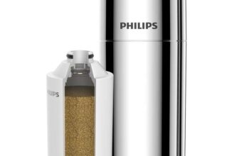 Philips Shower Filter 3-Stage Water Softener, Double Mesh Filtration KDF Material