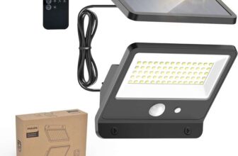 Philips Solar LED 6500K Flood Light, PIR Motion Sensor, Remote 16ft Cable IP65 3 Modes (2 PK £24.99) Sold by Favourline-UK / FBA