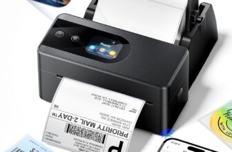 Phomemo PM64D Thermal Label Printer Upgraded with Touchable Screen, 4×6 Bluetooth Shipping Label Printer, Suitable for Postage, Address and Barcode, Compatible with Amazon, Vinted, Royal Mail