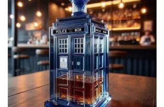 Phone Booth / Police Call Box Whisky Bottle Decanter – Free P&P