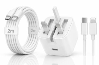 Phone Plug with 2M USB-C to Lightening Extra Long Cable Fast Charging & Data transfer, Compatible with iPhone 14, 13 Pro Max, iPad & More. Next Day Delivery