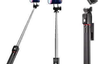 Phone Tripod & Selfie Stick, 170cm Extendable Portable Phone Tripod Stand with Wireless Remote, Compatible with iPhone/Android