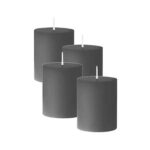 Pillar Candle Grey Set – 4 X18cm