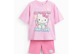 Pink Hello Kitty Print Shortie Pyjamas 12-13 Years
