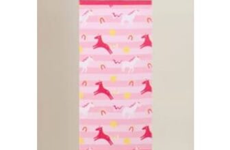 Pink Unicorn Printed Cotton Beach Towel – ( Free Click Collect )